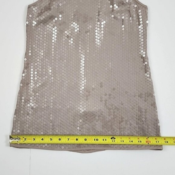 NWT Rozae Nichols No Dart Cami Oyster Taupe Sequined Size XS - Picture 15 of 16